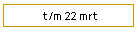 t/m 22 mrt